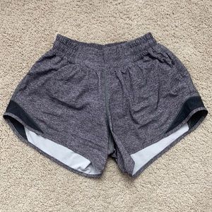 Lululemon Heathered Gray Hotty Hot 4”